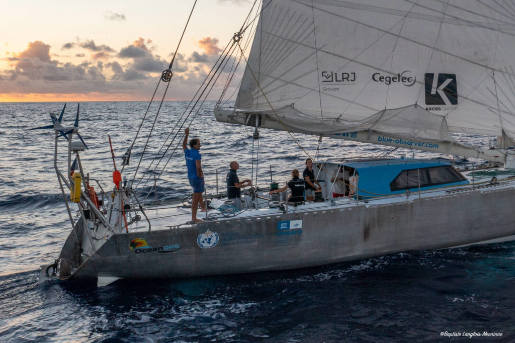 Sailing boat in navigation